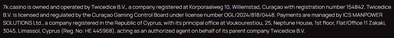Платежи 7K Casino Израиль
